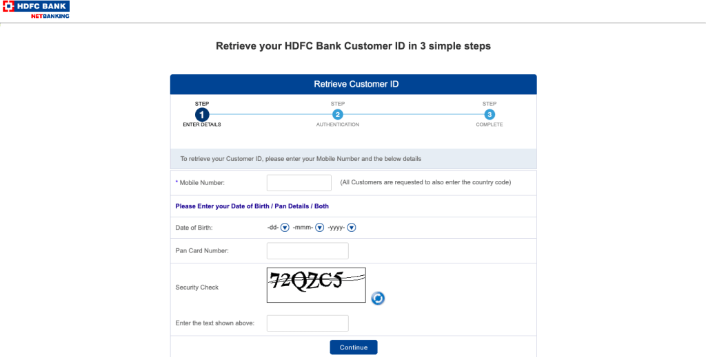 Get Customer ID of HDFC Bank Account Using Net Banking