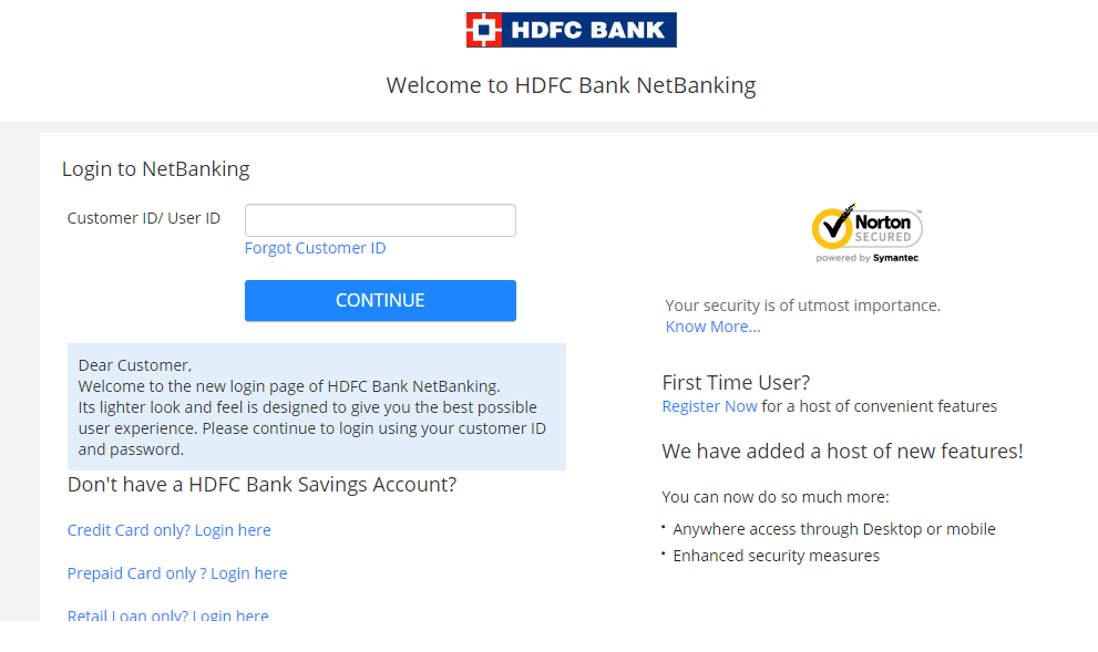 hdfc bank net banking