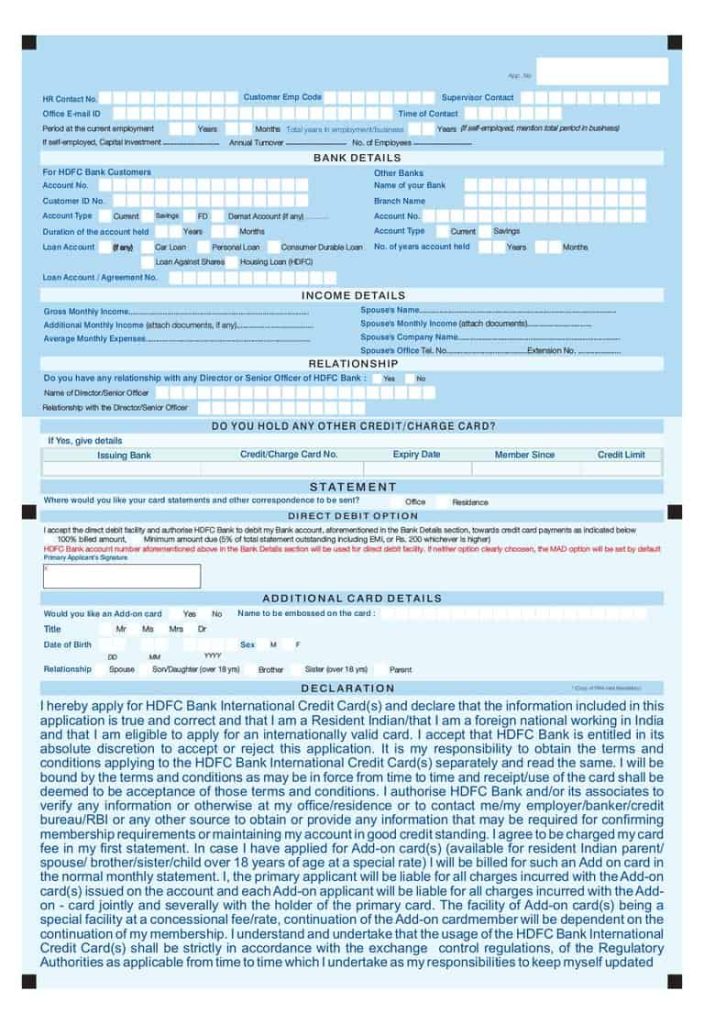 hdfc-bank-credit-card-application-form-page-1