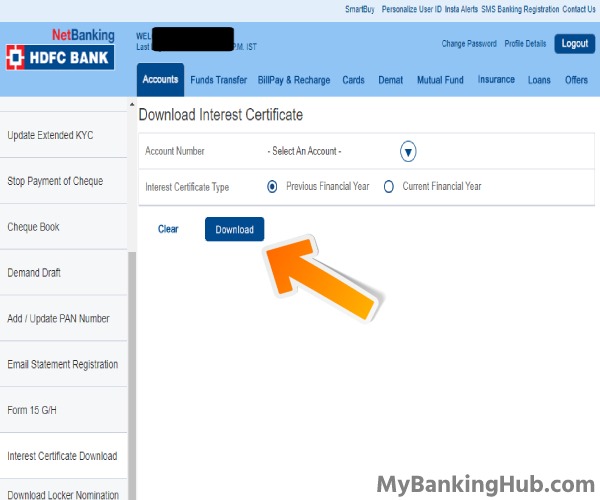 how-to-download-hdfc-interest-certificate-via-netbanking